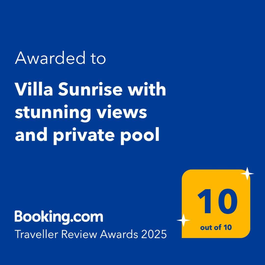 Villa Sunrise With Stunning Views And Private Pool Katokhórion Dış mekan fotoğraf